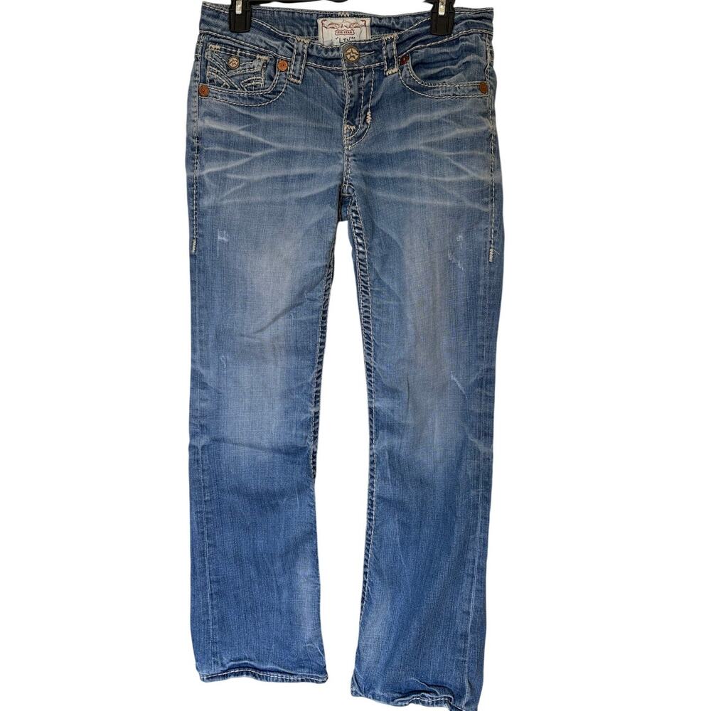 Big Star Liv Low Rise Bootcut Jeans Distressed size 29R